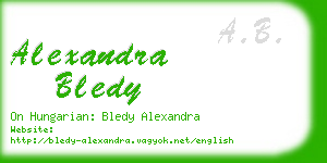 alexandra bledy business card